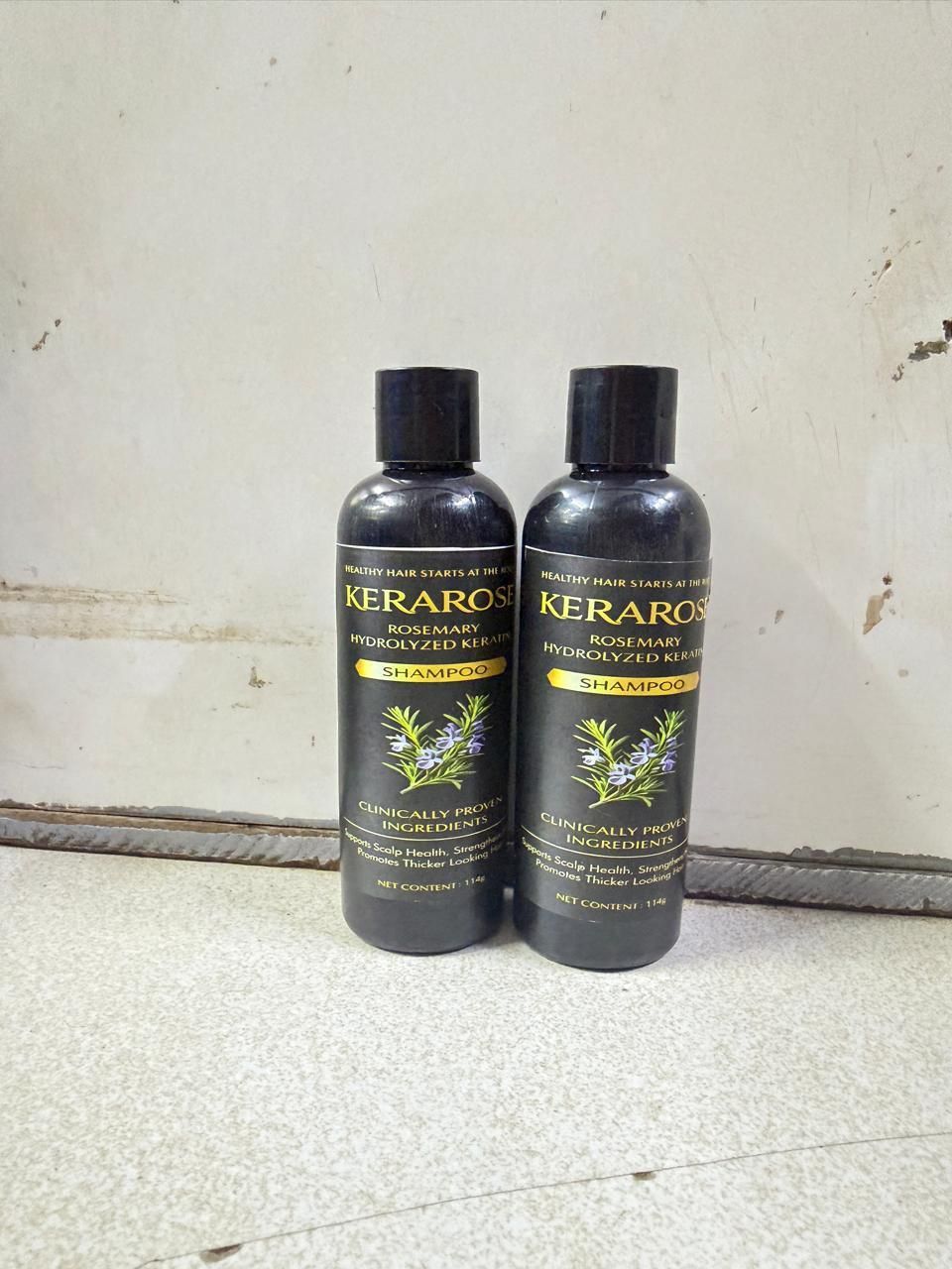 Rosemary Hair Growth Shampoo with Hydrolyzed Keratin 114gm Each (Pack of 2)